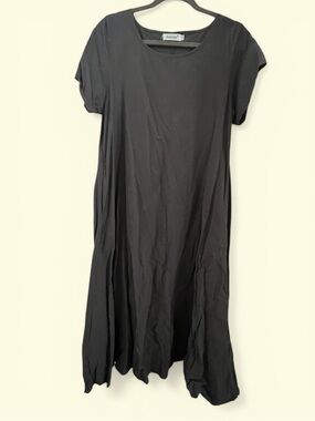 Charcoal gray Everyday Maxi Dress - Short Sleeve Casual with pockets!